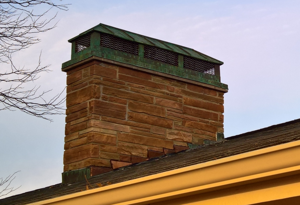 Copper Chimney on Roof