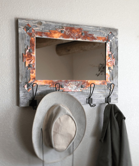 Copper Art-Mirror Coatrack